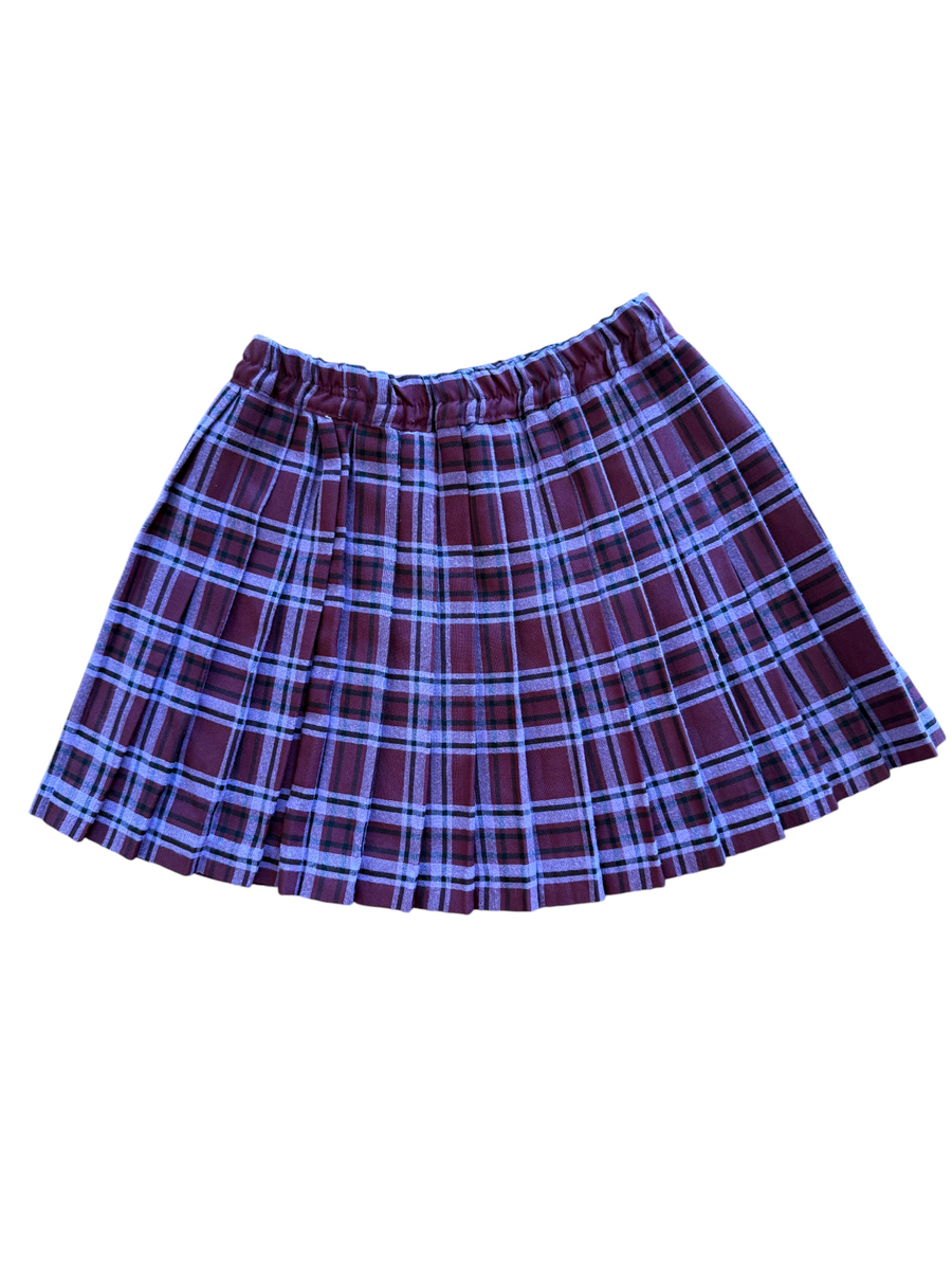 Jupe plissée carreaux violette - 5/6 ans