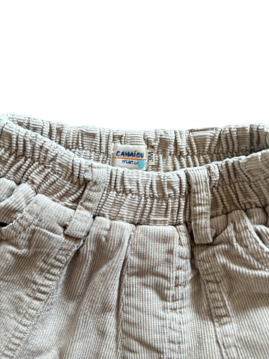 Pantalon velours beige - 3 mois