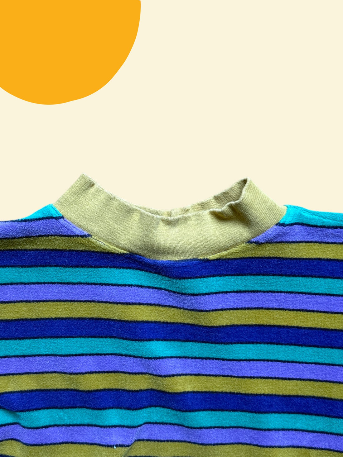 Sweat velours rayé multico - 6 ans