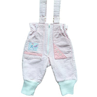 Salopette velours côtelé rose made in France - 3 mois