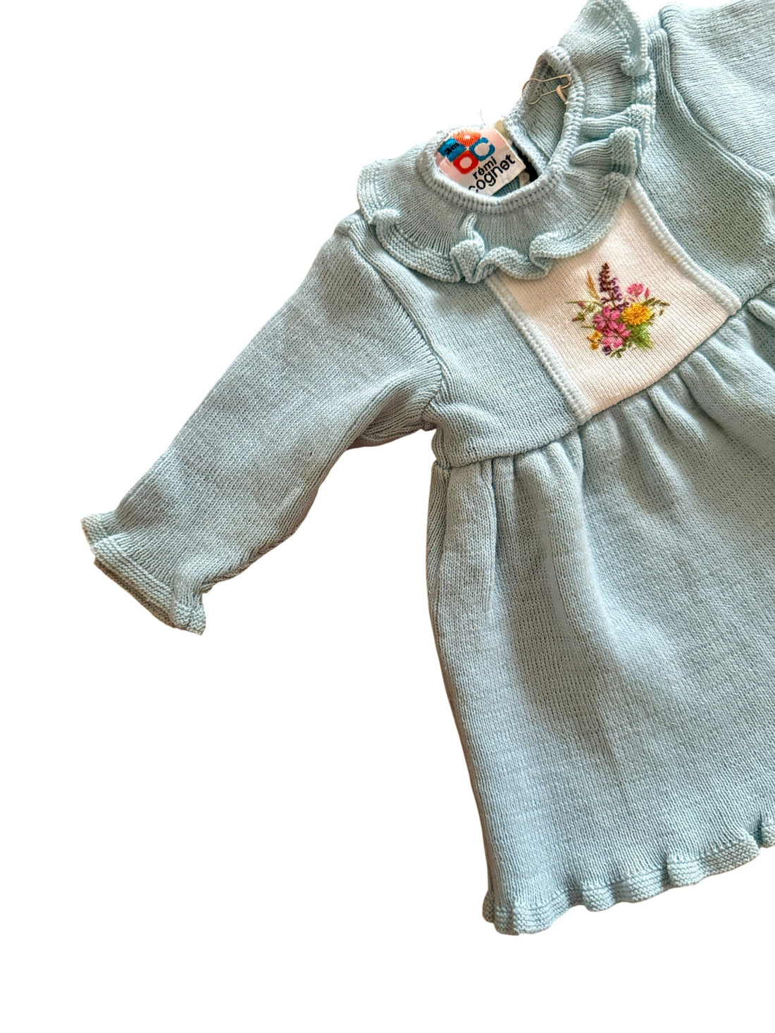 Robe tricot bleue - 3 mois