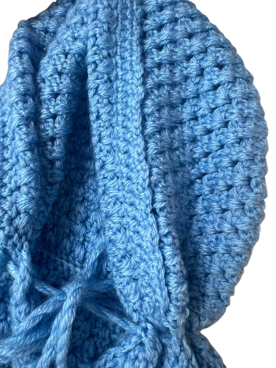 Gilet cape tricot bleue - 12 mois