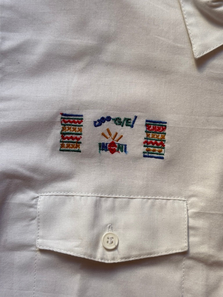 Chemisette broderies afrique blanche - 8 ans