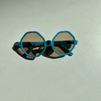 Lunettes vintage octogonales bleu - 3/4 ans