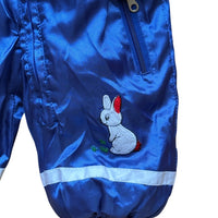 Combi pilote satinée broderies lapins - 3 mois