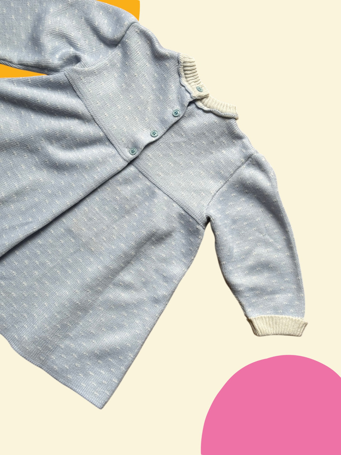 Robe tricot enfant lapin bleu et blanc - 18 mois