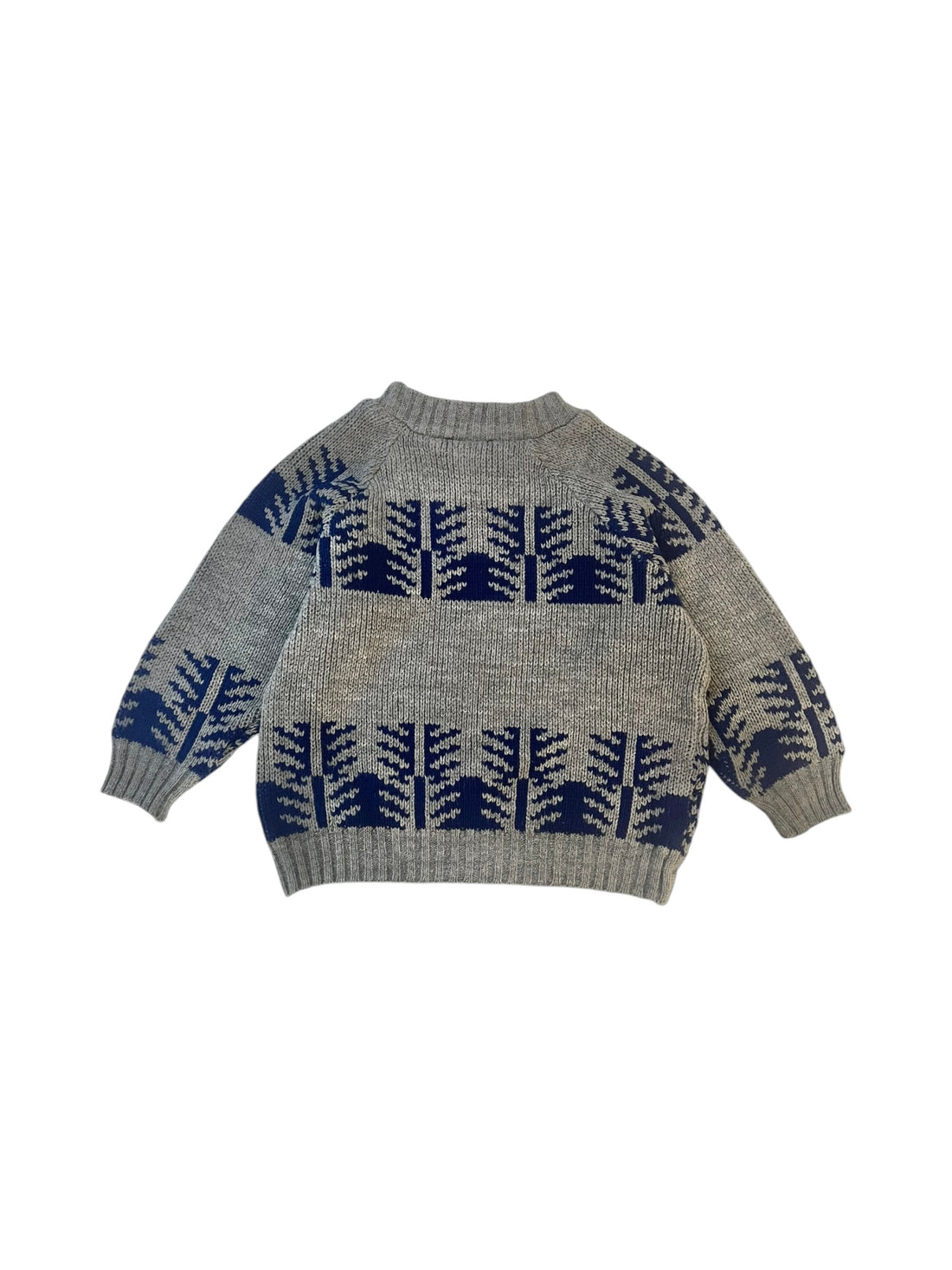 Pull jacquard sapin gris - 4 ans