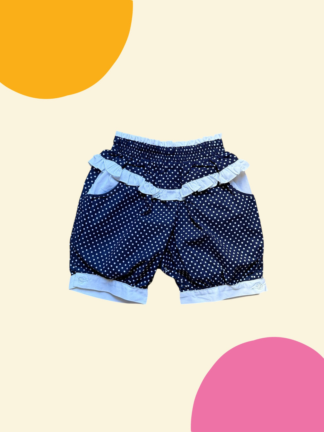 Ensemble chemisier + short pois marine - 18 mois