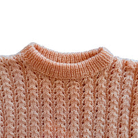 Pull torsadé orange - 8 ans