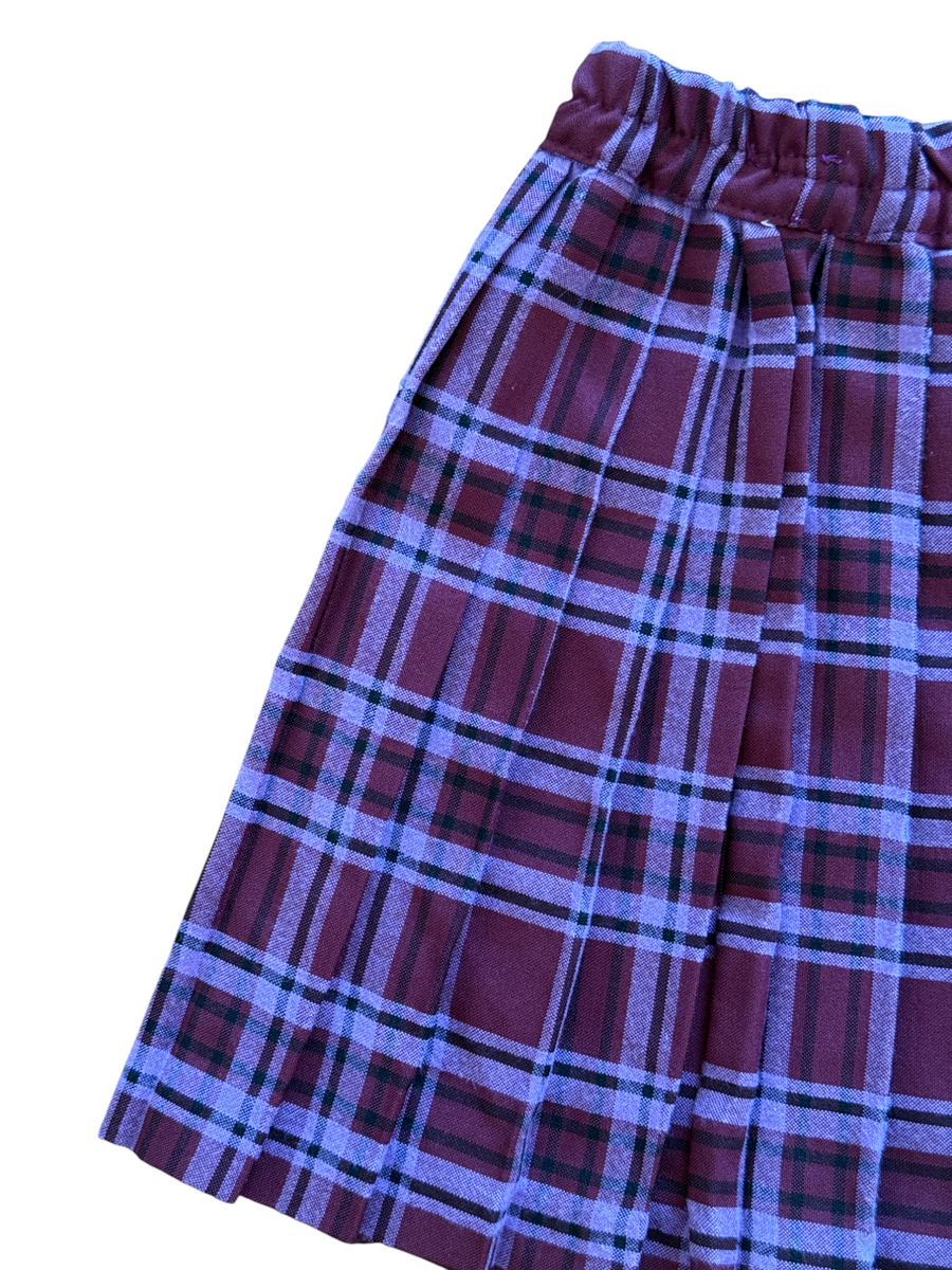 Jupe plissée carreaux violette - 5/6 ans