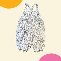 Ensemble t-shirt + salopette papillons marine - 12 mois