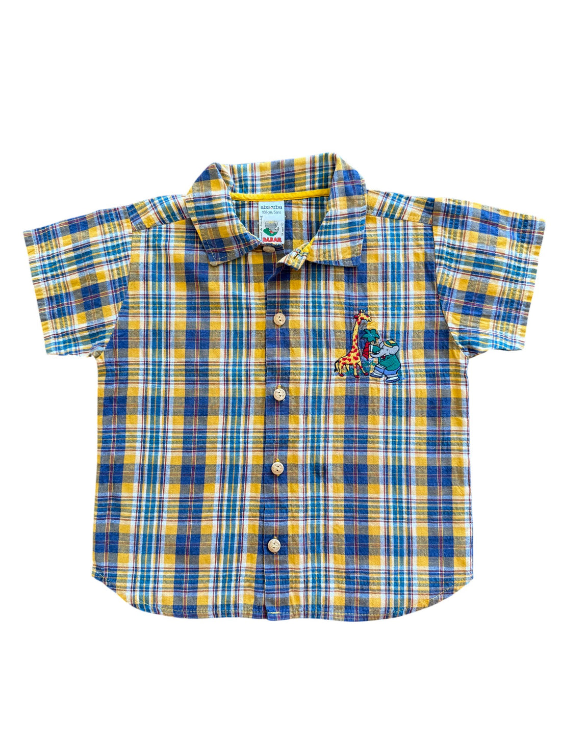 Chemisette carreaux Babar - 5 ans