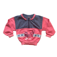 Sweat loup orange et gris - 24 mois