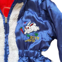 Combi pilote satinée broderies lapins - 3 mois