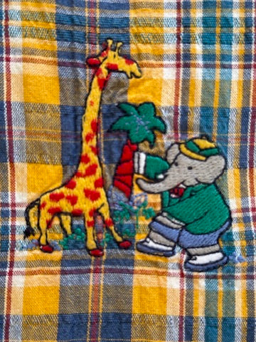 Chemisette carreaux Babar - 5 ans