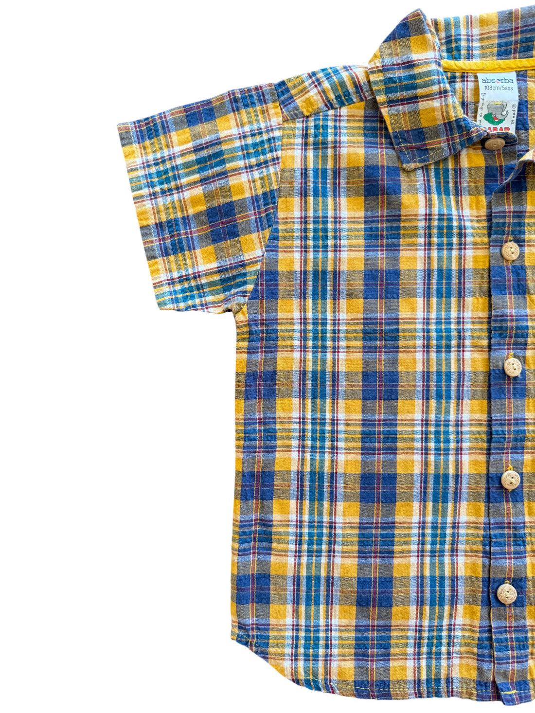 Chemisette carreaux Babar - 5 ans