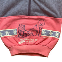 Sweat loup orange et gris - 24 mois