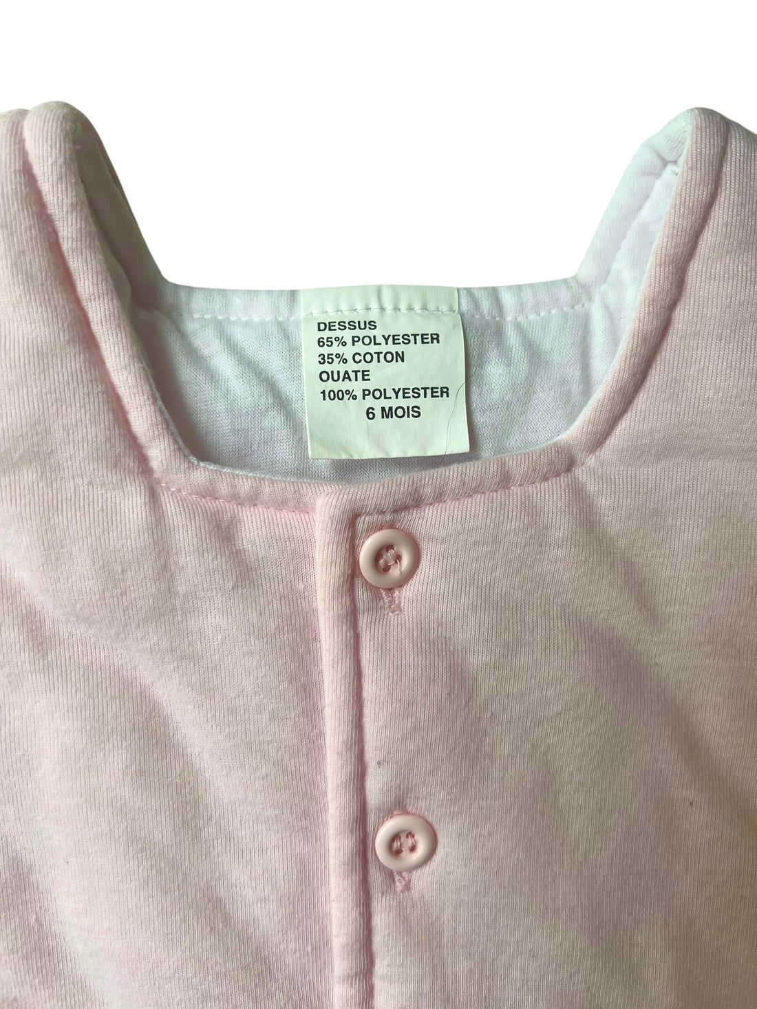 Ensemble gilet + combi nounours rose - 6 mois