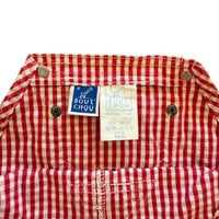 Salopette vichy brodée rouge - 18 mois