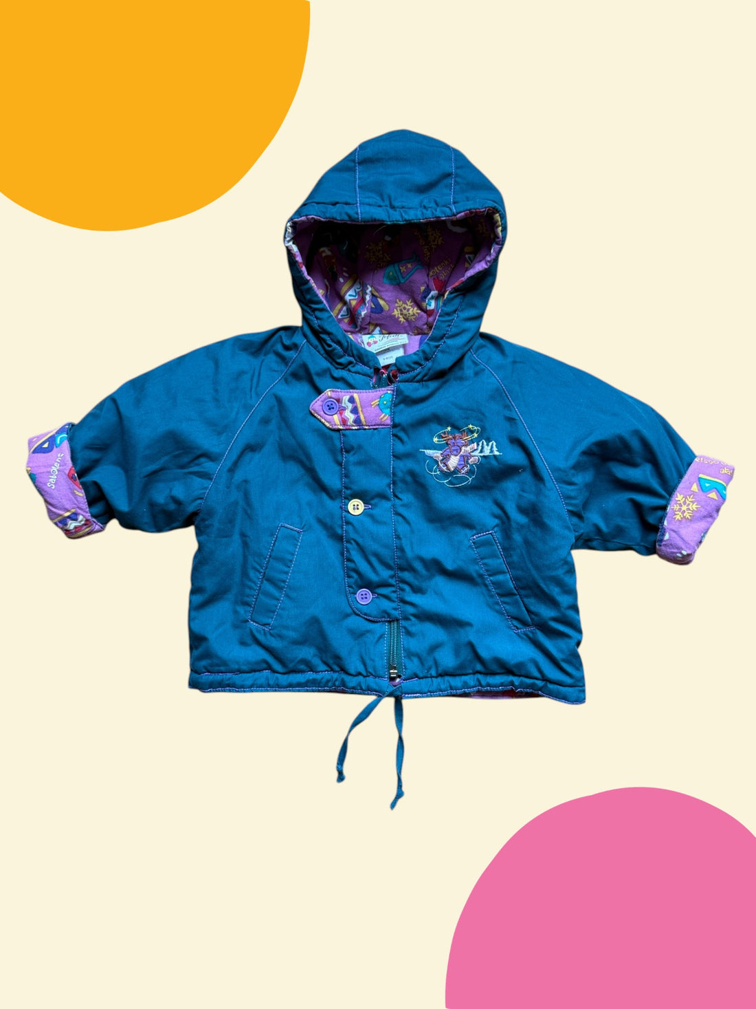 Veste bleu canard doublée - 12 mois