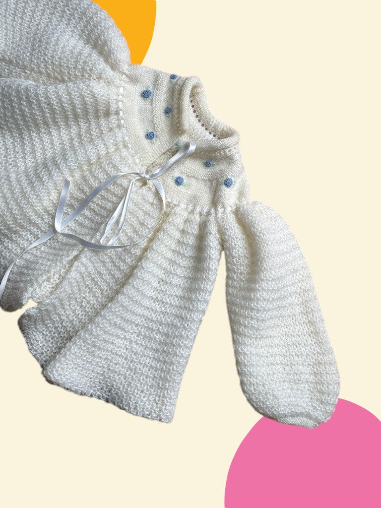 Cardigan cape fleurs brodées - 12/18 mois