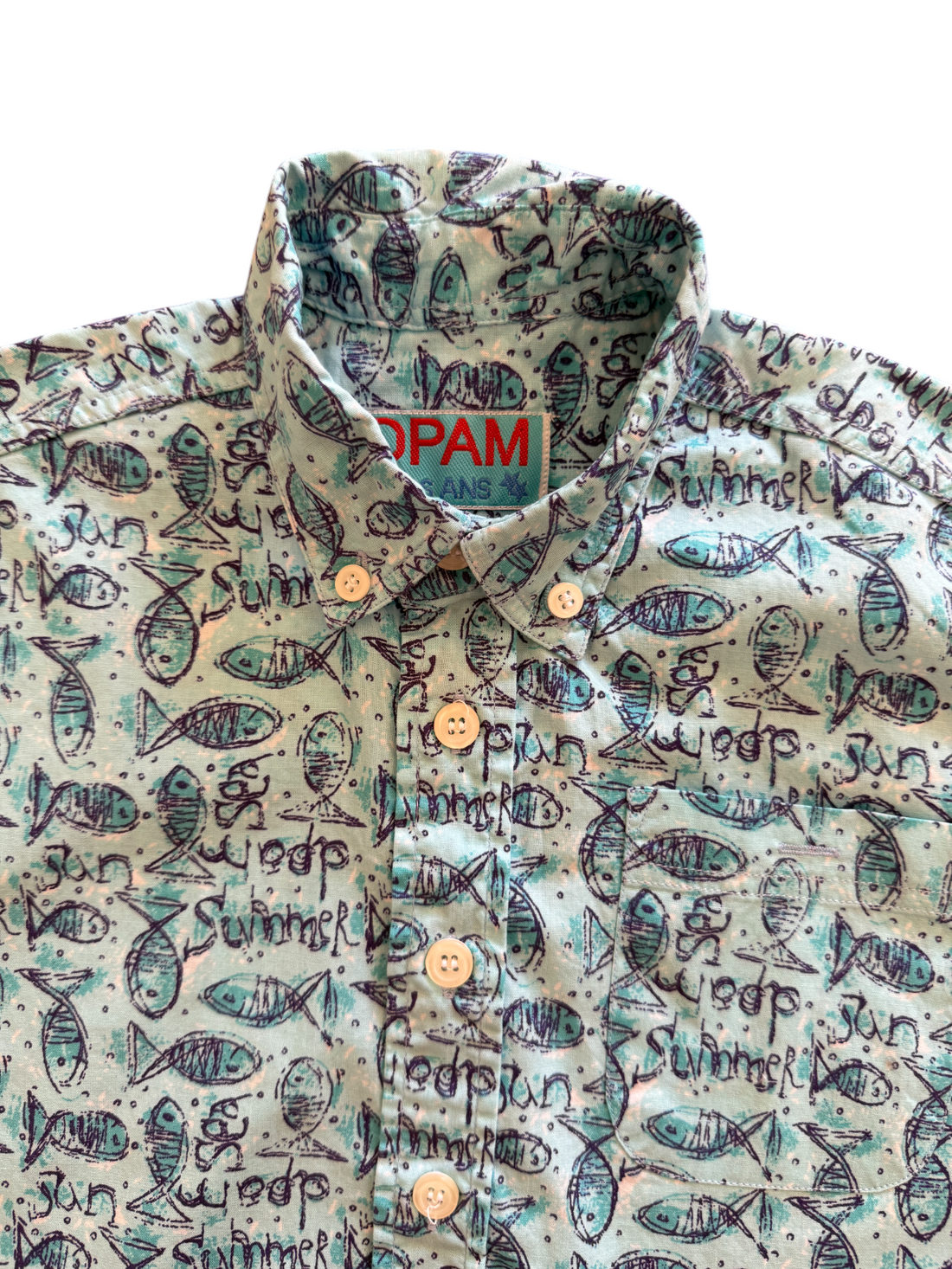 Chemisette poissons bleue - 6 ans