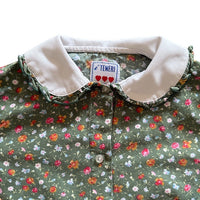 Chemise fleuries verte - 5 ans