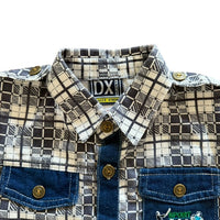 Chemisette denim carreaux sport - 24 mois