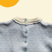 Robe tricot enfant lapin bleu et blanc - 18 mois