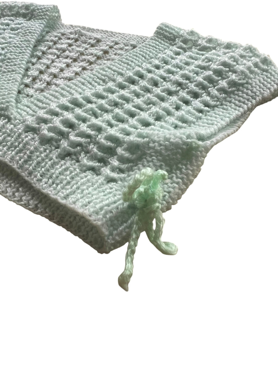 Boléro tricot vert pastel - 12 mois