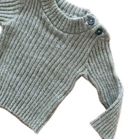 Pull vert chiné - 6 mois