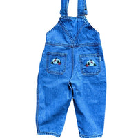 Salopette jean broderies montagne - 24 mois