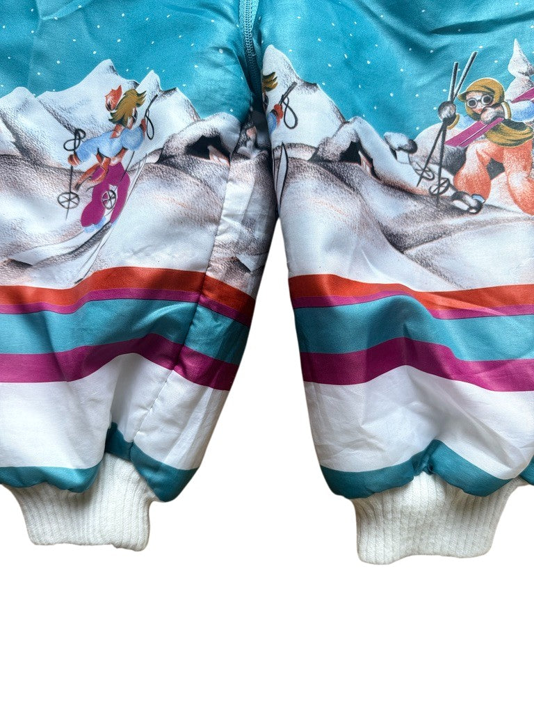 Combi pilote skieurs flocons bleue - 6 mois