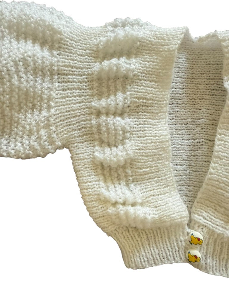 Gilet blanc manches bouffantes - 3 mois