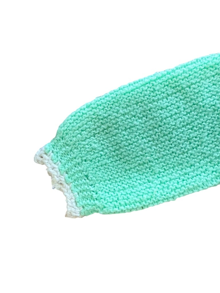 Ensemble tricot gilet + culotte vert - 3 mois