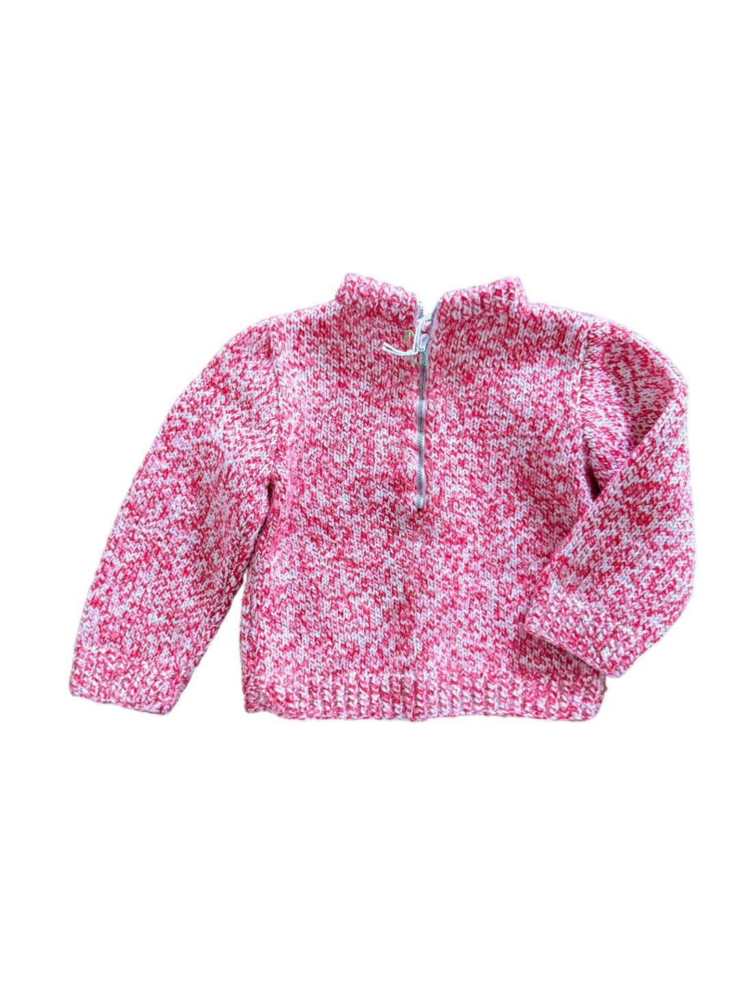 Pull rouge chiné - 6 mois