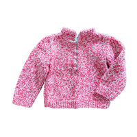 Pull rouge chiné - 6 mois