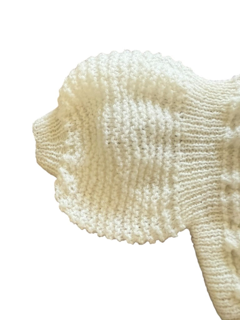 Gilet blanc manches bouffantes - 3 mois