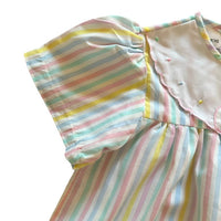Robe rayée pastel noeud - 18 mois