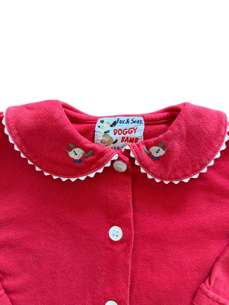 Sous pull rouge col claudine - 9 mois