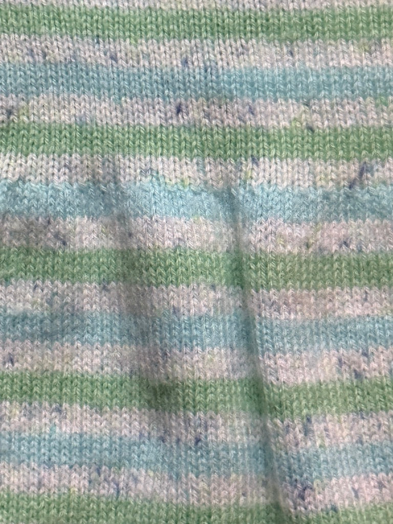 Robe tricot rayée verte - 3 mois