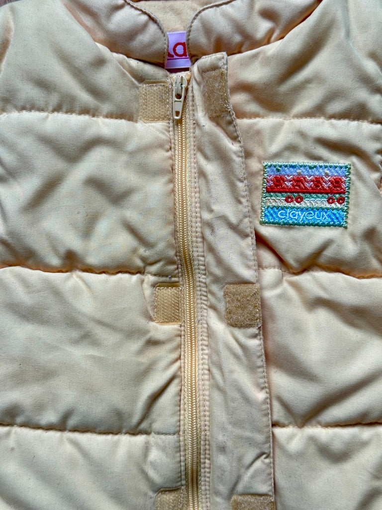 Doudoune sans manches jaune - 6 mois