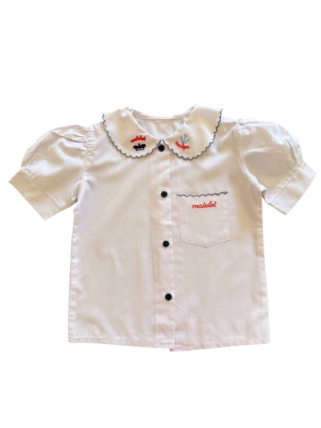 Chemisier brodé matelot - 18 mois