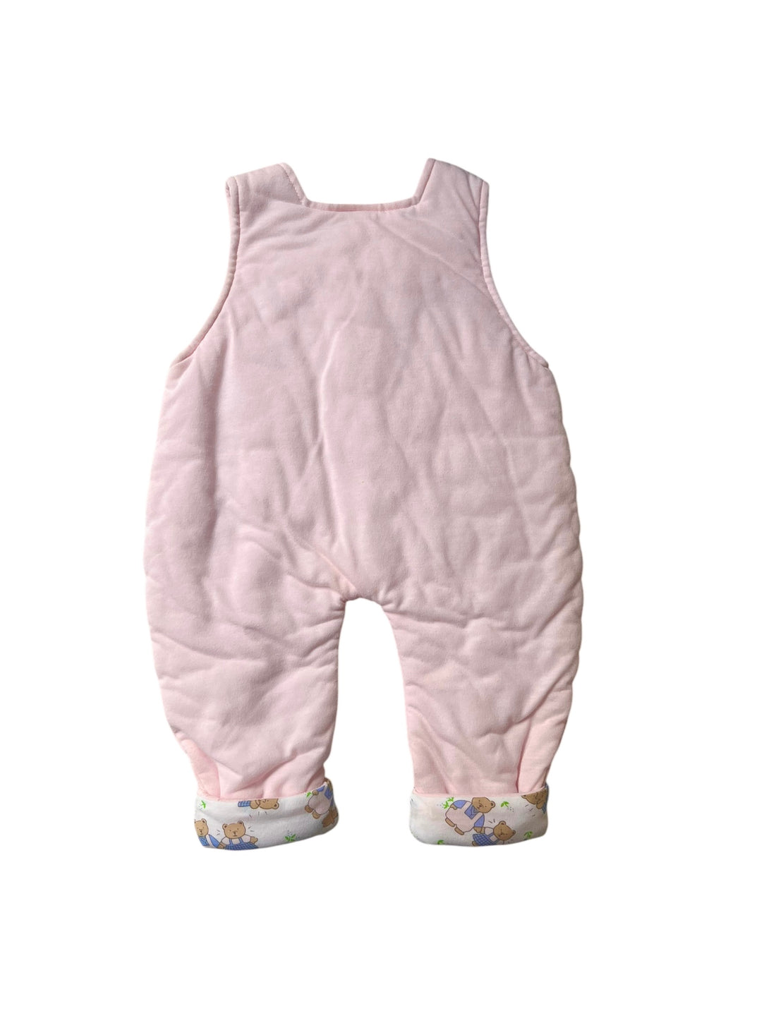 Ensemble gilet + combi nounours rose - 6 mois