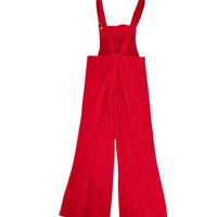 Salopette en maille rouge 70's - 4 ans