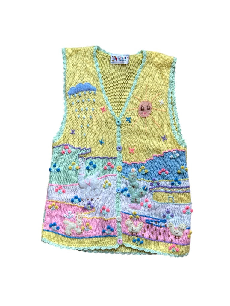 Gilet pastel péruvien - 12/14 ans