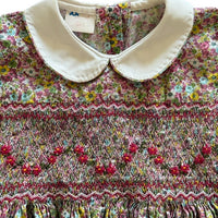 Robe fleurie smockée col claudine - 3 ans