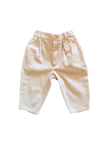 Pantalon velours côtelé rose - 6 mois