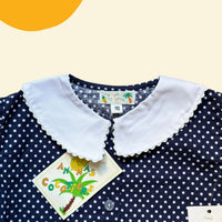 Ensemble chemisier + short pois marine - 18 mois
