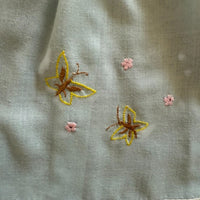 Blouse bleue brodée papillons - 3 mois